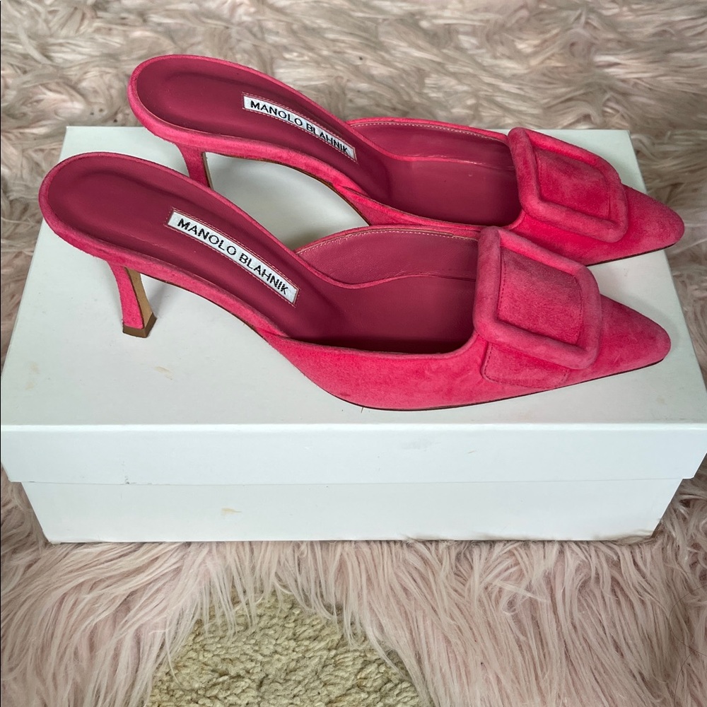 Manolo Blahnik Maysale Mule 70 - Picture 2 of 7